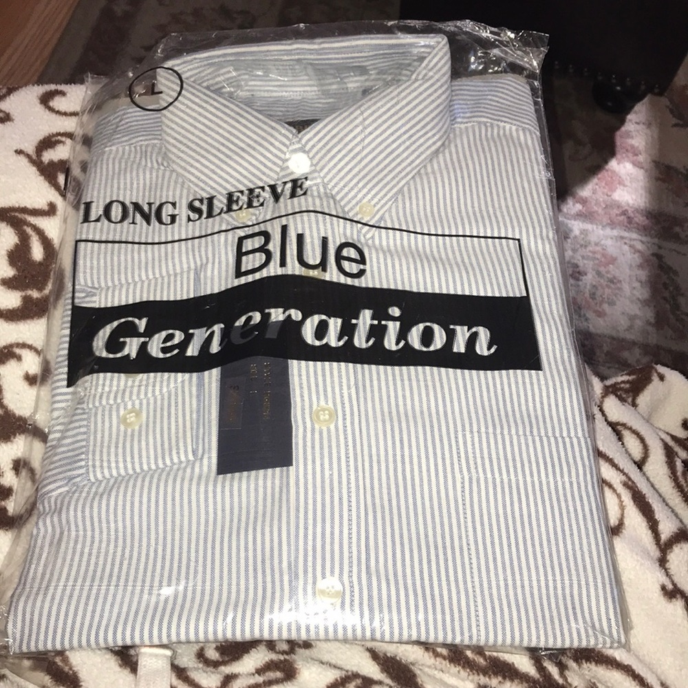 long sleeve striped button up shirt